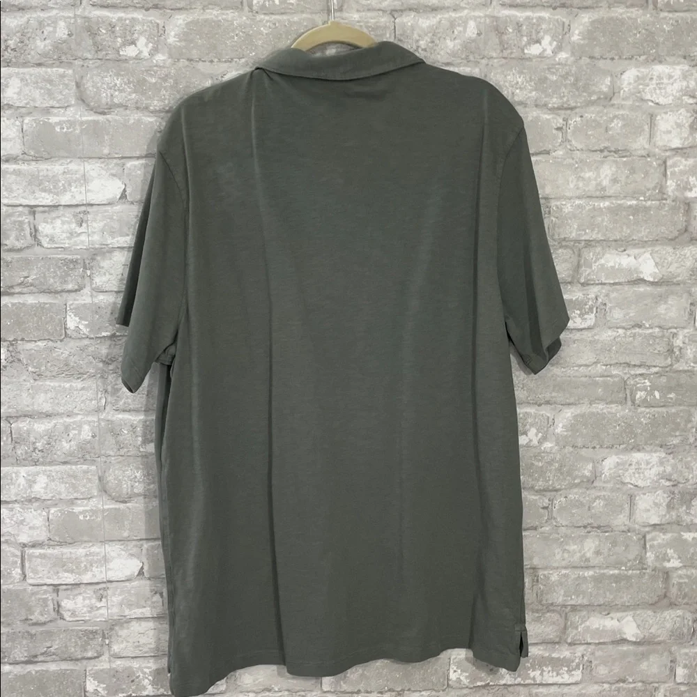 J. Crew Garment Dyed Green Polo Shirt
